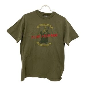 Vintage Monty Phyton The Holy Grail Its Just Flesh Wound Y2K TShirt Green Medium